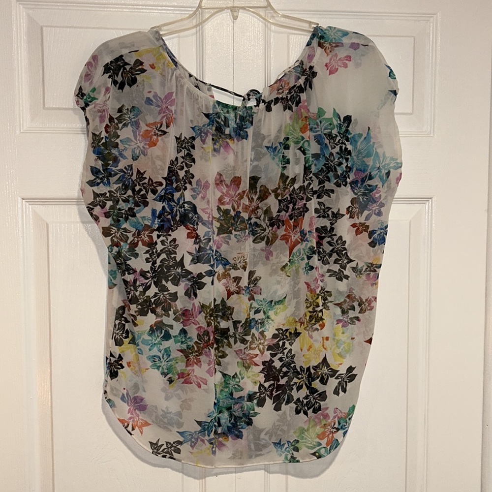 CAbi Sheer Floral Top